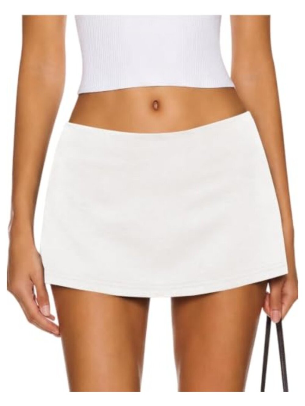 Y2K Low Rise Micro Mini Skort with Built-in Shorts Stretchy Going Out Skirt